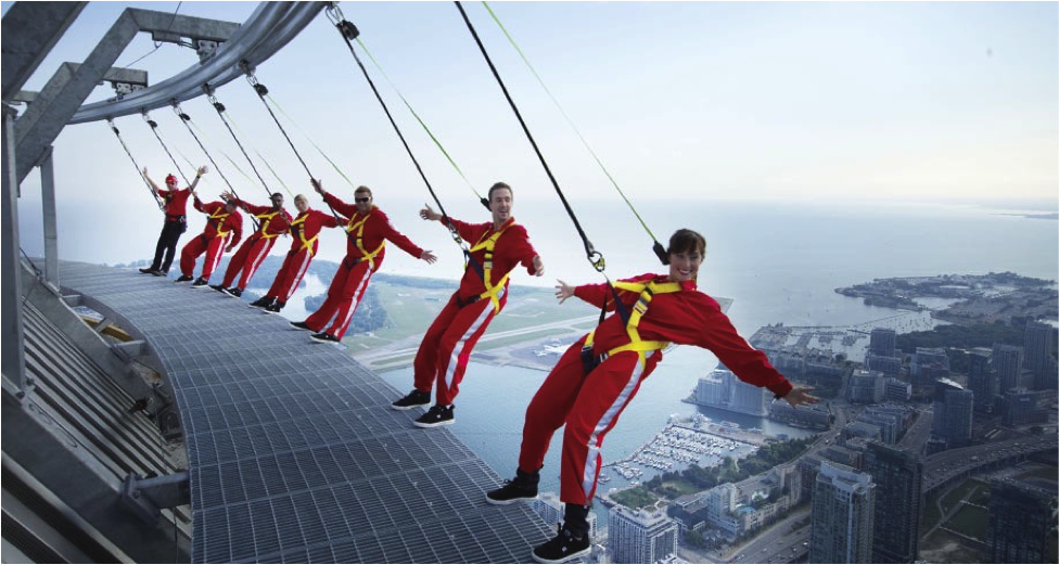 CN Tower's EdgeWalk is the world’s highest full circle hands-free walk.