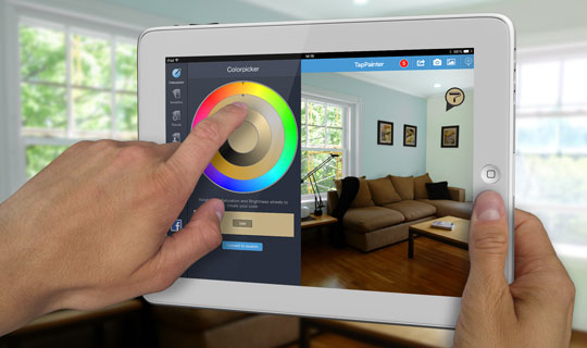 Take a photo of your wall, select a colour and recolour your wall!