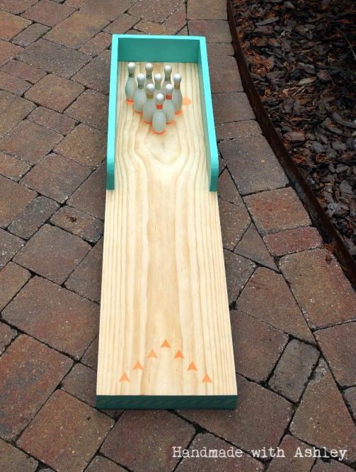 This DIY Bowling Lane from Handmade with Ashley is a fun addition to the backyard.