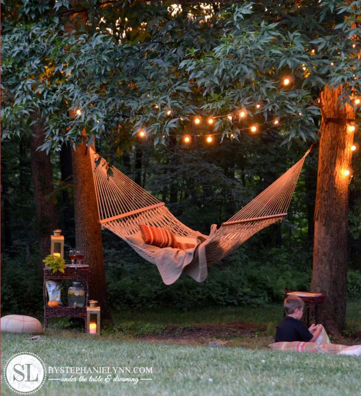 There's nothing like relaxing on a hammock in your beautiful backyard.