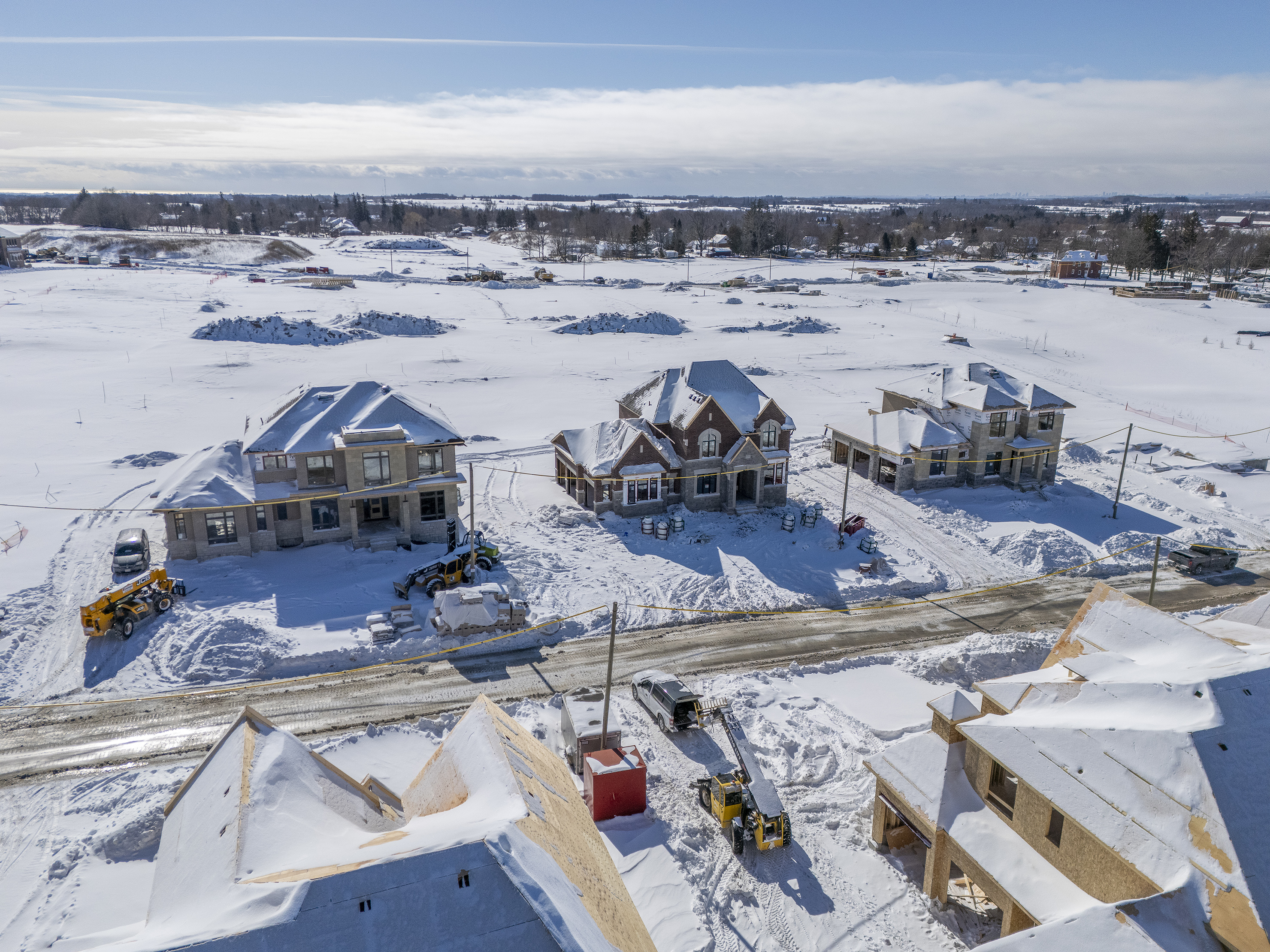 Masonry completed, windows installed