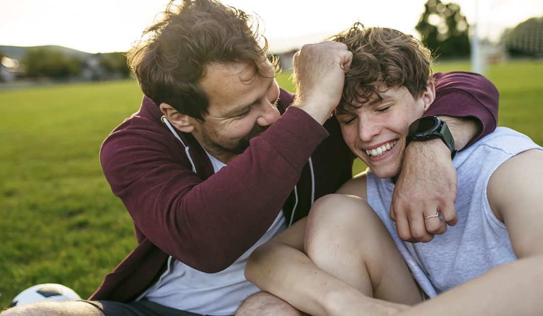 Father-and-teen-son